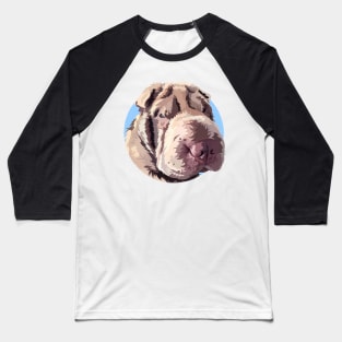 Sweet Shar Pei Gemma Stylized Art Portrait Baseball T-Shirt